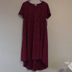 NwT LuLaRoe Elegant Wine Red Carly - Medium